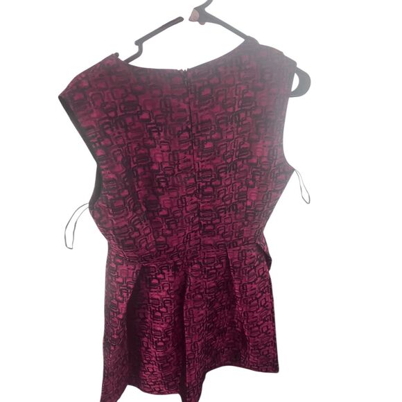 REGINA brand Glossy Red Women's Dress Size 10 Never Worn Abstract Printer Jacqua - Picture 8 of 8